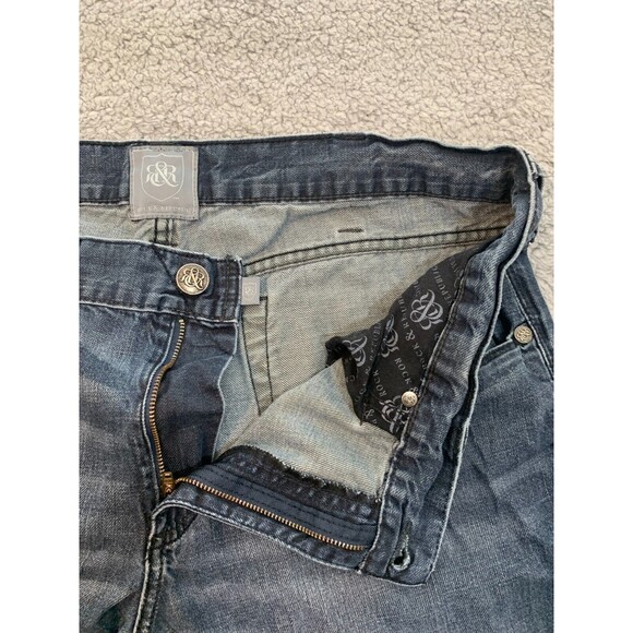 Men's Rock & Republic Denim Blue Jeans Size 38 x 32 Henlee 5 Pocket Design - Picture 6 of 16